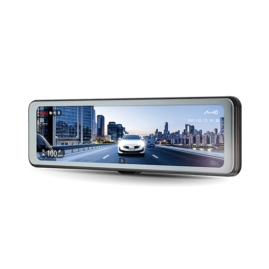 Mio MiVue R860WD, Dash Cam | GPS | Wi-Fi | Front and rear cams synchronized for recording with an unobstructed view; 11.26" IPS anti-glare touchscreen; Upgrade to the STARVIS 2 technology for clear details; Integrated high speed Wi-Fi – Quick pairing using QR code | Audio recorder