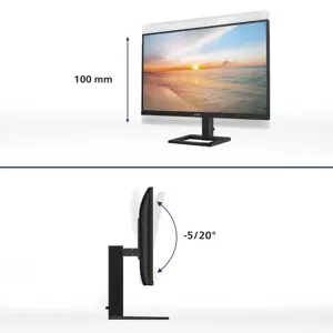 Philips 1000 series 24E1N1300AE/00, 60.5 cm (23.8"), 1920 x 1080 pixels, Full HD, LCD, Black