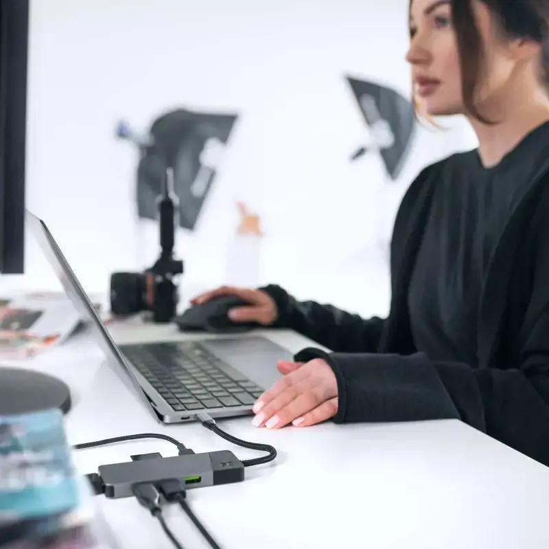 ŽALIAS KEMPINIS HUBAS USB-C GC Connect 3xUSB 3.1 HDMI 4K 60Hz PD 85W