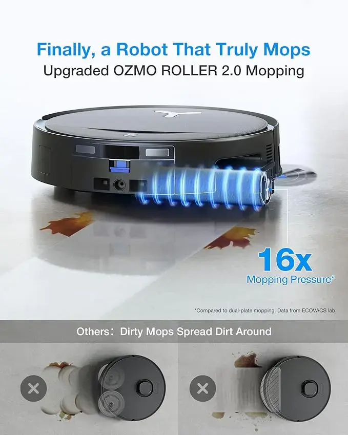Dulkių siurblys-robotas Ecovacs DEEBOT T80S OMNI BLACK, Juoda