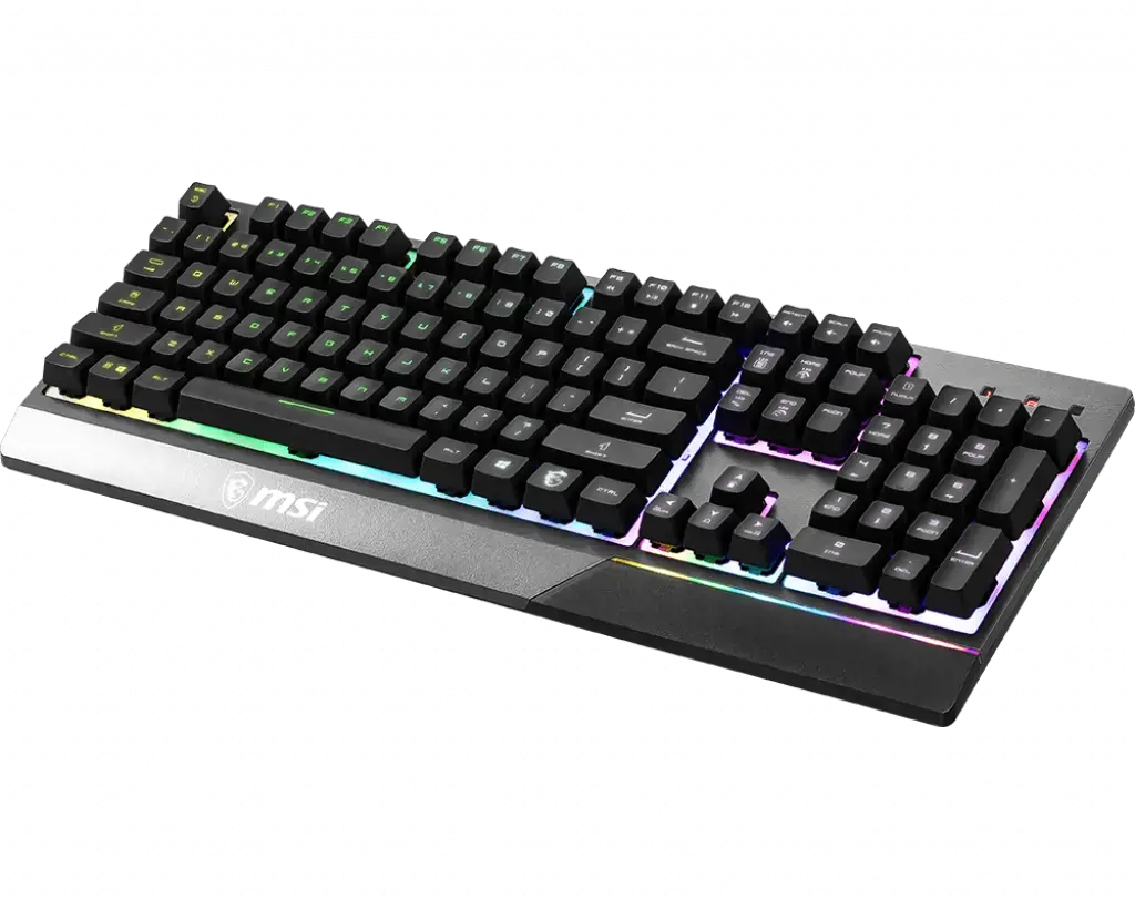 MSI "Vigor GK30" žaidimų klaviatūra, JAV išdėstymo, laidinė, juoda