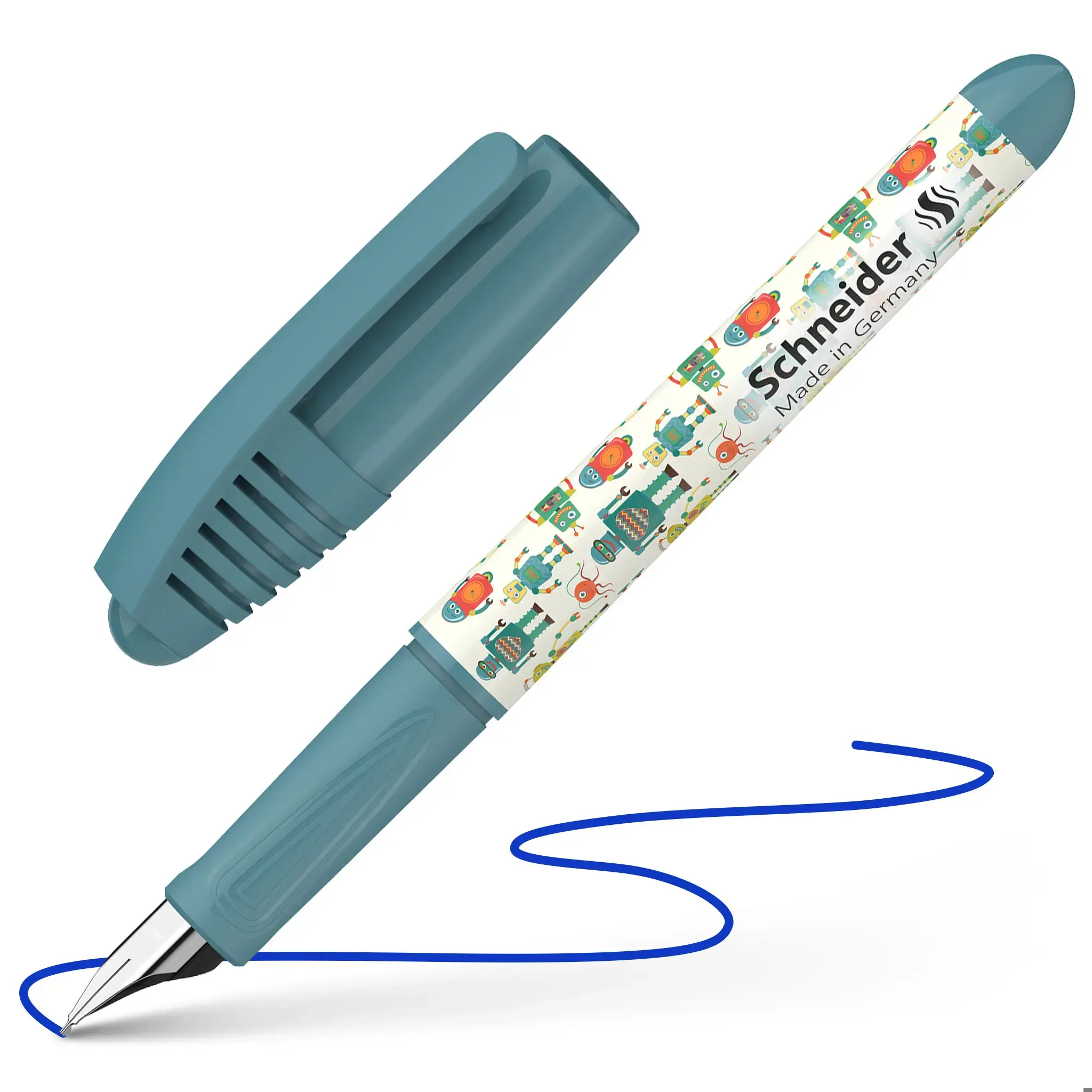 Plunksnakotis SCHNEIDER Zippi Cool Robots, dešiniarankiams ir kairiarankiams