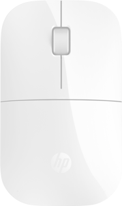 HP Z3700 balta belaidė pelė, dvipusė, optinė, RF belaidė, 1200 DPI, balta