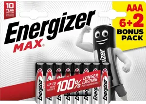 Energizer battery Max Alkaline AAA CHP8 6+2