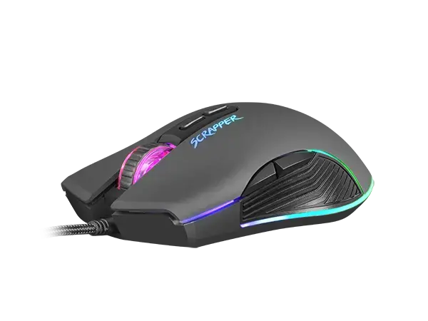 "NATEC Fury" žaidimų pelė "Scrapper" 6400DPI optinė su programine įranga ir RGB apšvietimu