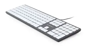 GEMBIRD KB-MCH-02-BKW "Gembird Multimedia X-scissor" USB klaviatūra, JAV išdėstymas, juodas korpusa…