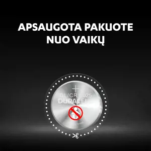 Baterijos DURACELL 2025, 2vnt.