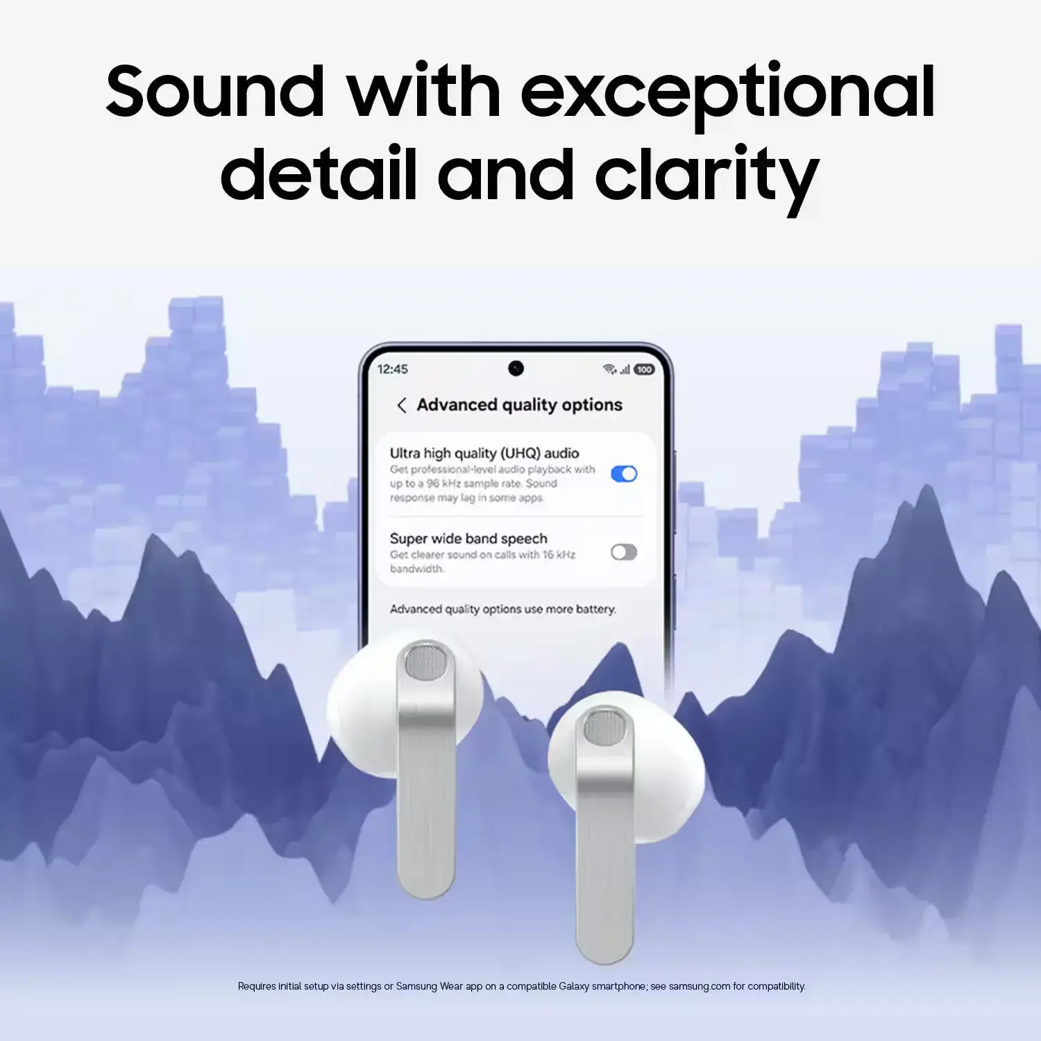 Samsung Galaxy Buds4 Belaidės ausinės Earbuds, Bluetooth, Juoda