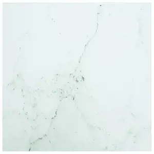 Stalviršis, baltas, 50x50cm, grūdintas stiklas, 6mm
