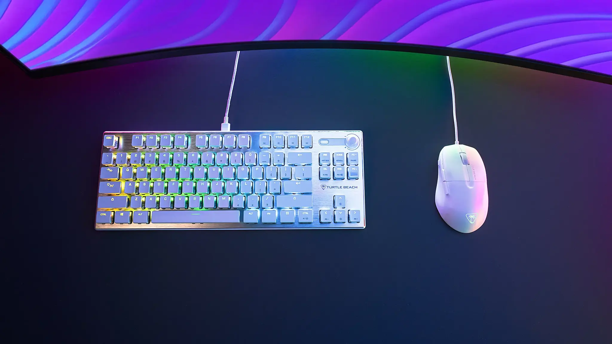 Turtle Beach Pure SEL - Ultra-Light Ergonomic RGB Gaming Mouse, 8K DPI Optical Sensor, Mechanical Switches, Pretension System, Pure PTFE glides, RGB Illumination White, Right-hand, Optical, USB Type-A, 8000 DPI, White