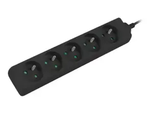 LANBERG PS0-05E-0150-BK Lanberg 1,5 m juodas 5X 230 V žibinto išplėstinis PL. KABELIS IŠ VISIŠKAI VARINIO