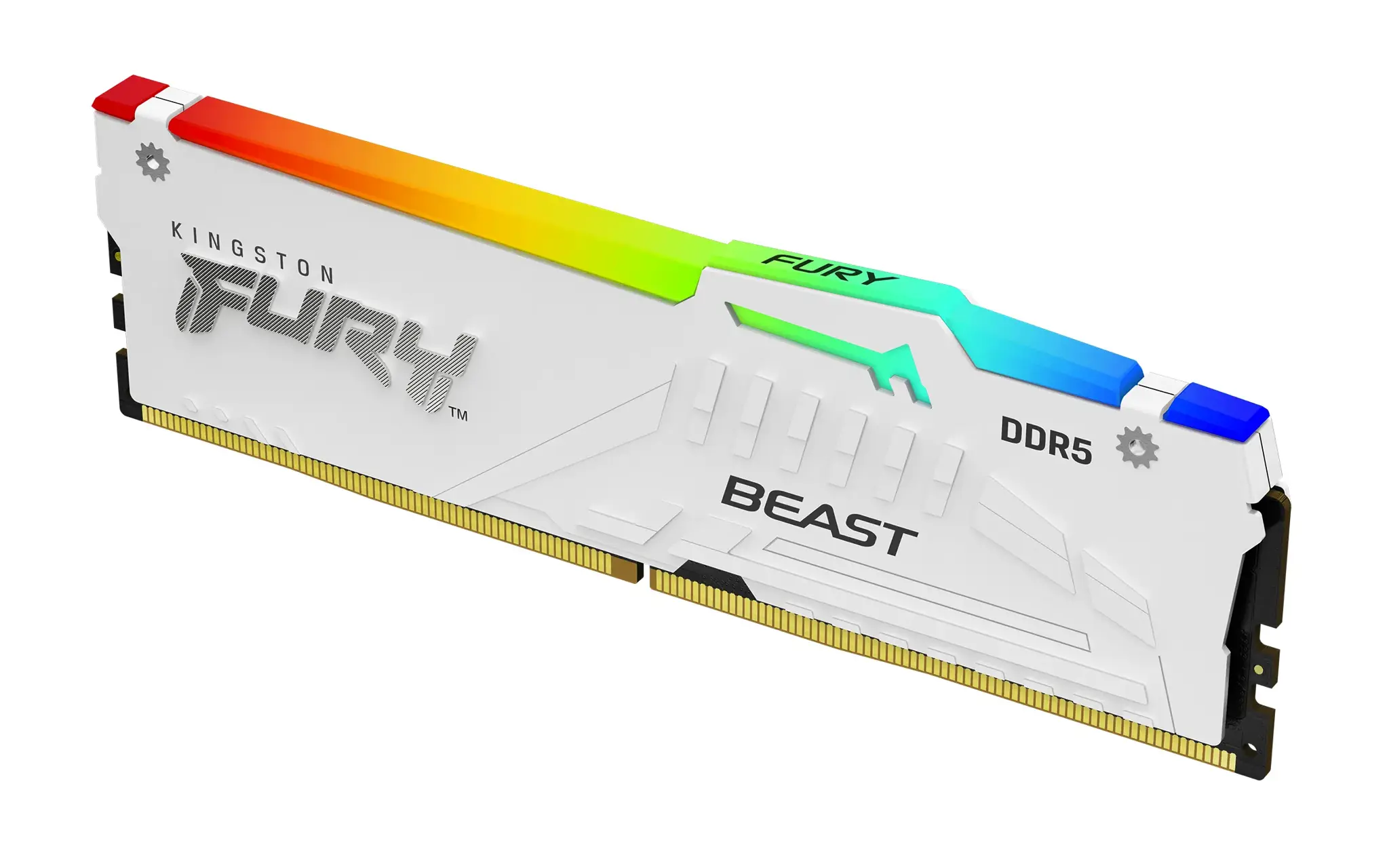 Kingston Technology FURY Beast 16GB 6400MT/s DDR5 CL32 DIMM White RGB EXPO, 16 GB, 1 x 16 GB, DDR5, 288-pin DIMM, White