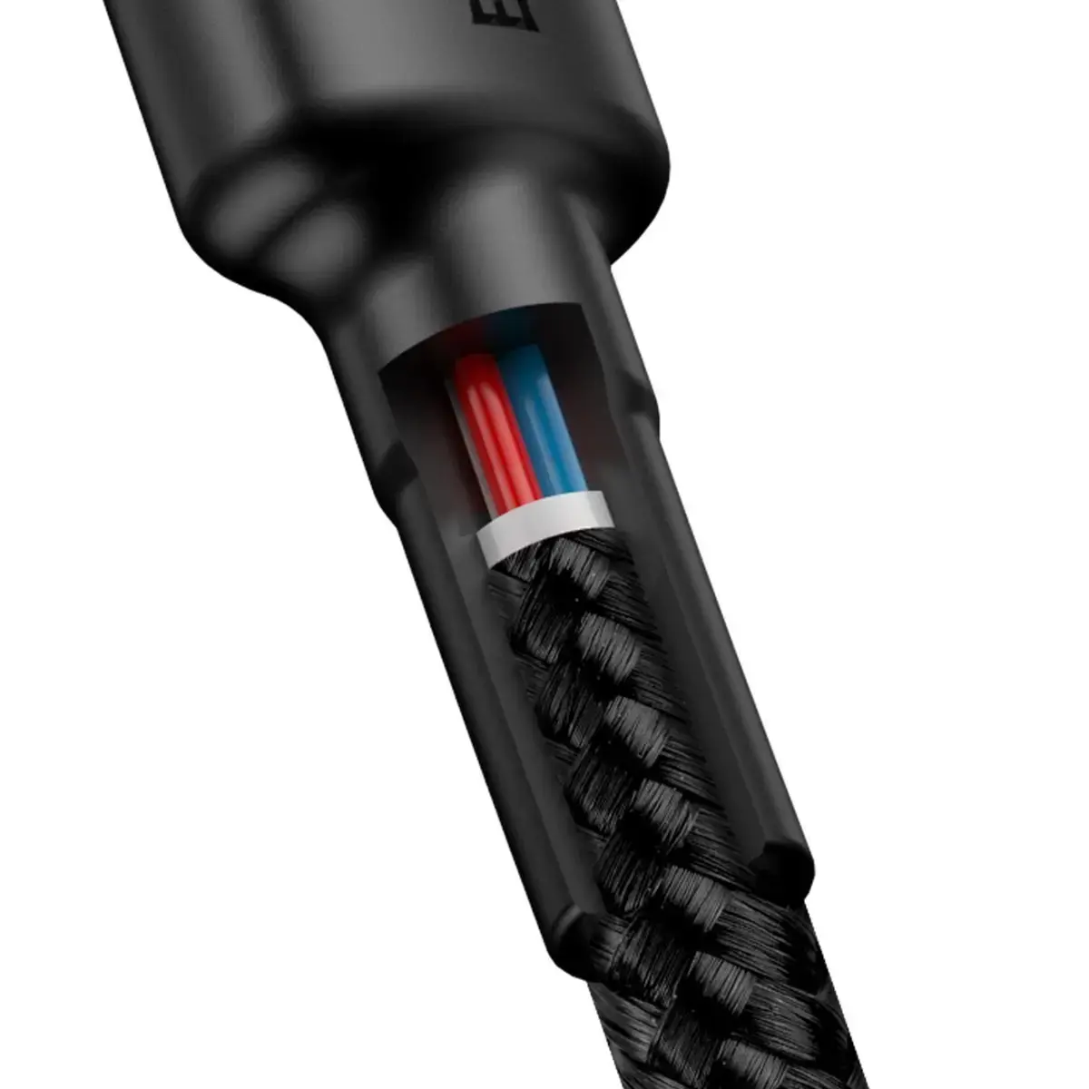 Baseus Cafule Cable durable nylon cable USB-C PD / USB-C PD PD2.0 60W 20V 3A QC3.0 2M black-gray (black-gray)