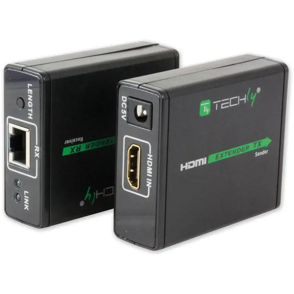TECHLY 309739 Techly HDMI ilgintuvas su Cat.6/6a.7 kabeliu, iki 60 m Full HD 3D