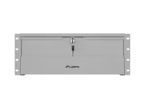Lanberg 19" Rack Cabinet Drawer 4U 360 mm Grey (4U/483 × 360 mm, Load Capacity up to 90 kg, 4-Point…