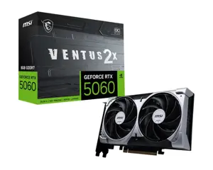 Vaizdo plokštė MSI GeForce RTX 5060 8 GB, GDDR7, RTX 5060 8G VENTUS 2X OC