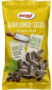 Saulėgrąžos MOGYI, skrudintos, sūdytos, geltonas pakelis, 60 g