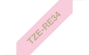 Brother TZE-RE34, aukso ir rožinės spalvos, TZe, juodas, terminis perkėlimas, Brother, PT-1000 GL-1…