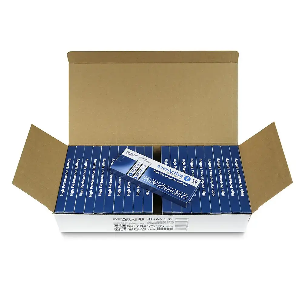 Šarminės baterijos everActive Pro Alkaline LR6 AA - susitraukianti pakuotė - 10 vnt.