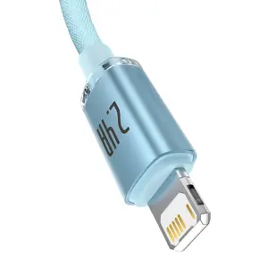 Baseus cable Crystal Shine USB - Lightning 1,2 m 2,4A sky blue