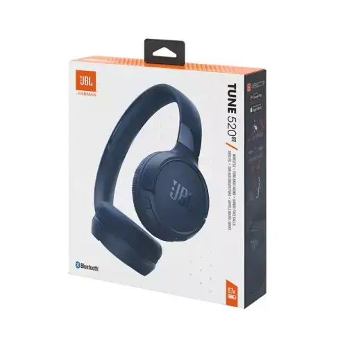 JBL belaidės ausinės "Tune 520BT", mėlynos spalvos
