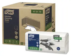 Virtuvinės šluostės TORK W4, baltos, 75 vnt. 473179