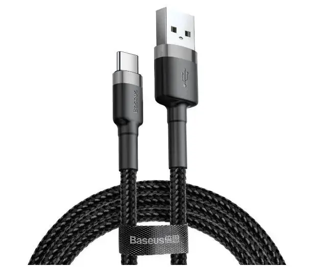USB kabelis Baseus (CATKLF-CG1) (Type-C) (2A) juodas 2M