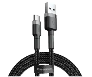 USB kabelis Baseus (CATKLF-CG1) (Type-C) (2A) juodas 2M