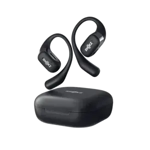 SHOKZ OpenFit, Belaidės, Skambučiai/Muzika/Sportas/Kiekviendienai, 73,85 g, Ausinės, juodos spalvos