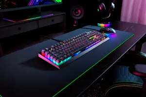 "Razer BlackWidow V4 X" mechaninė žaidimų klaviatūra, geltonas jungiklis, JAV išdėstymas, laidinė, juoda