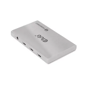 CLUB3D Certified Thunderbolt™4 Portable 5-in-1 Hub with Smart Power, Docking, Thunderbolt 4, Silver, OS Support: Windows10™ or above version supported Thunderbolt™ 4 host MacOS™ 11 or above..., DC, 10 W