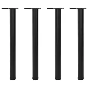 Reguliuojamo aukščio stalo kojos, 4vnt., juodos spalvos, 710mm