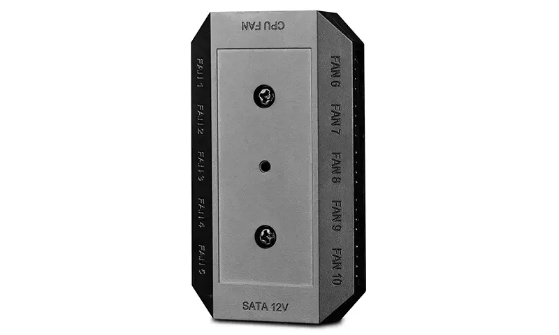 DeepCool FH-10, Ventiliatoriaus valdiklis, Juodas, 4 kontaktų, Ventiliatorius, 80 mm, 46 mm