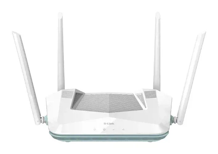 D-Link EAGLE PRO AI AX3200 išmanusis maršrutizatorius R32, "Wi-Fi 6" (802.11ax), dviejų dažnių (2,4 GHz / 5 GHz), Ethernet LAN, baltos spalvos, stalinis / biuro maršrutizatorius