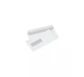 Vokas su langeliu (30x90 mm) kairėje, viduryje, E65 (DL), 110x220 mm, 80 g, baltas (1000)