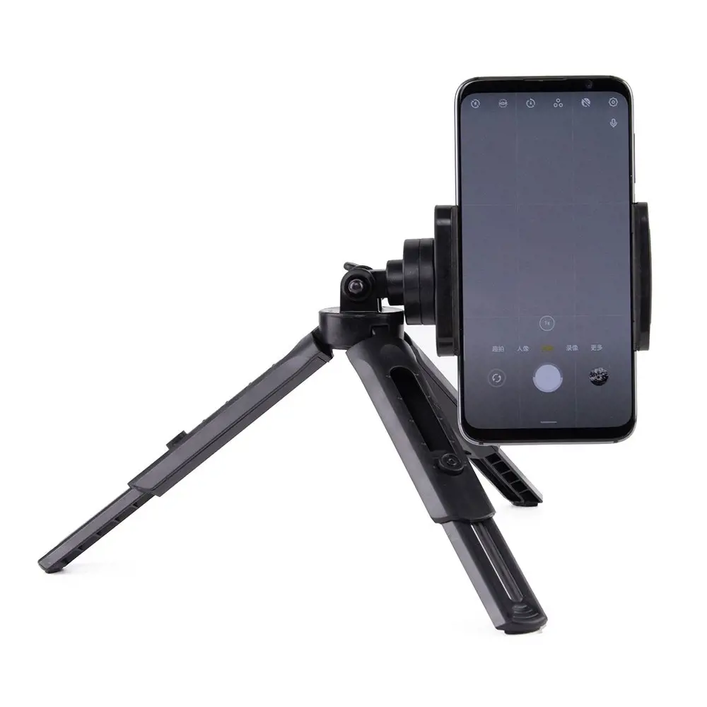 Mini Tripod with phone holder mount selfie stick camera GoPro holder black