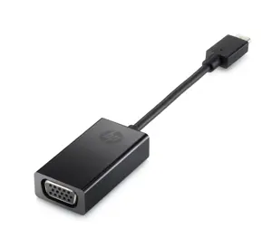 HP USB-C to VGA Adapter, 0.076 m, VGA (D-Sub), USB Type-C, Female, Male, Straight