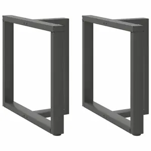 Valgomojo stalo kojos, T formos, 2 vnt., antracito spalvos, 80x35x(72-73) cm, plienas