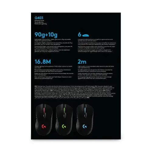 LOGITECH G403 HERO žaidimų pelė EWR2