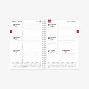 Kalendorius MANAGER Spirex Week 2025, A5, PU, tamsiai žalia