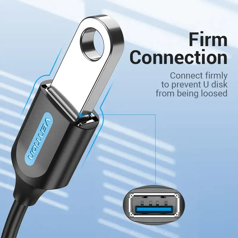 Vention USB 3.1(Gen 1) C vyriškos ir A moteriškos lyties OTG kabelis 0.15M Juodas PVC tipo, 0.15 m, USB C, USB A, USB 3.2 Gen 1 (3.1 Gen 1), 5000 Mbps, juodas