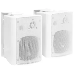 Prie sienos montuojami stereo garsiakalbiai, 2vnt., balti, 80W