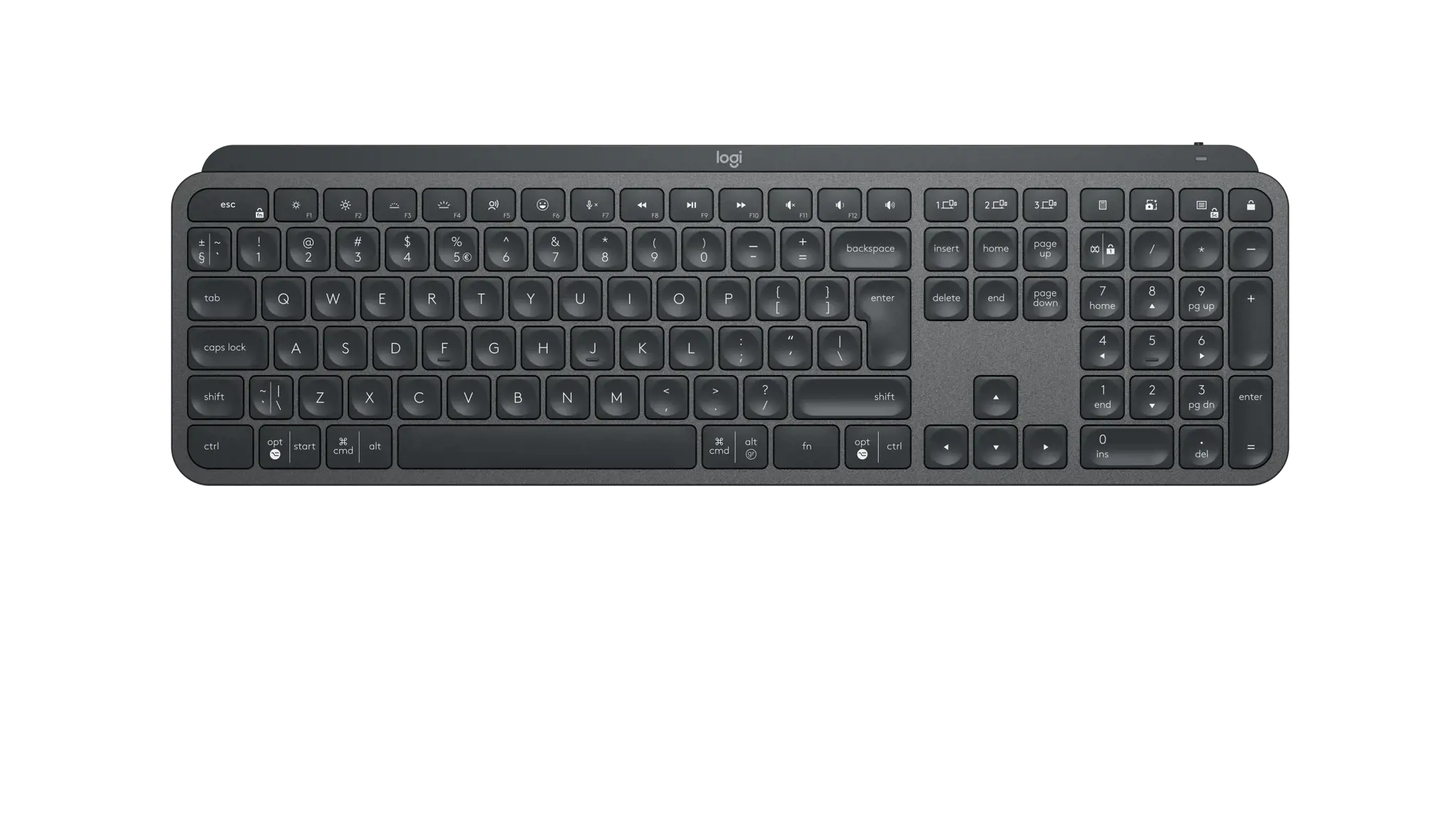 LOGITECH MX pagrindiniai raktai verslui-GRAPHITE-US INT'L-BT