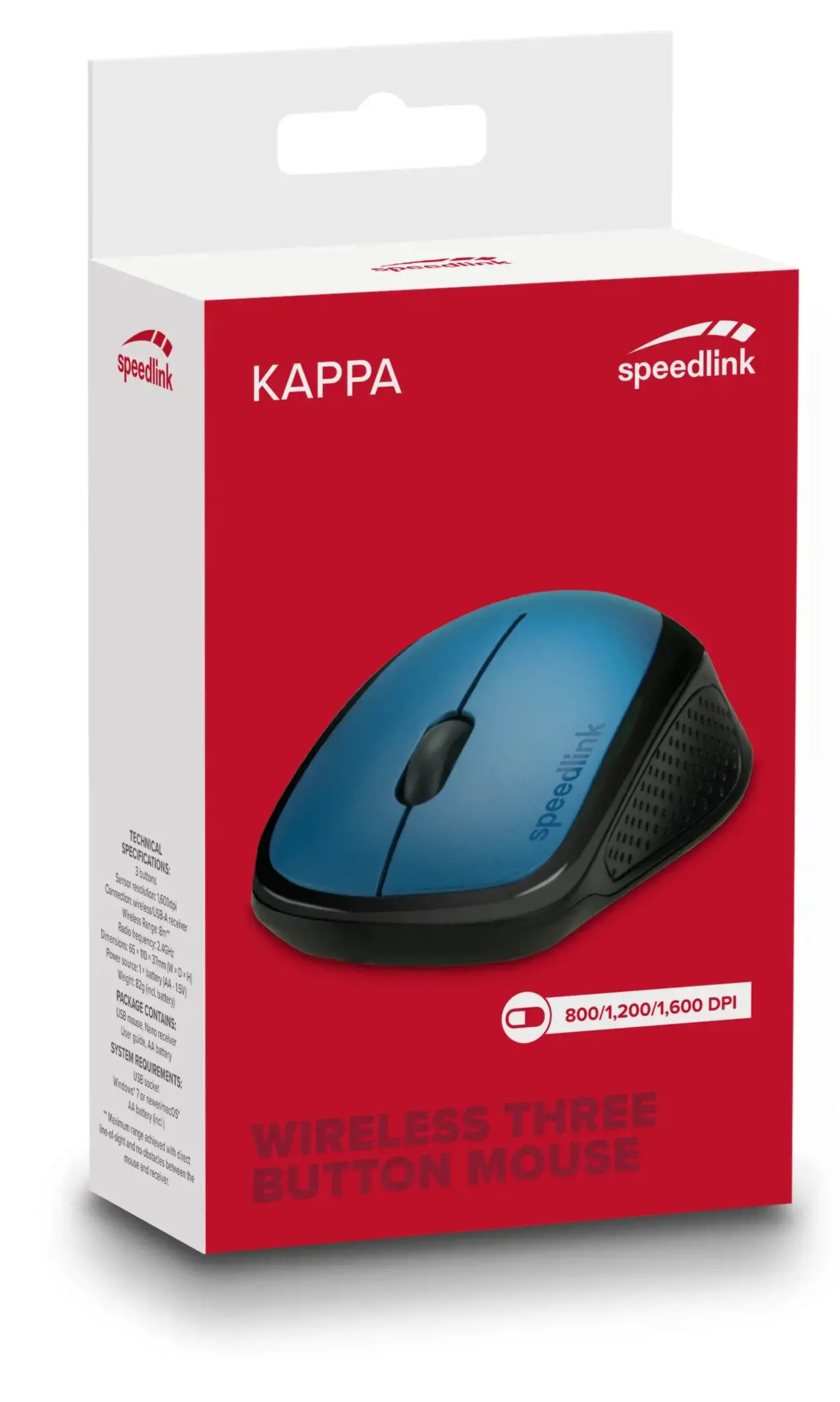 "Speedlink" pelė "Kappa Wireless", mėlyna (SL-630011-BE)