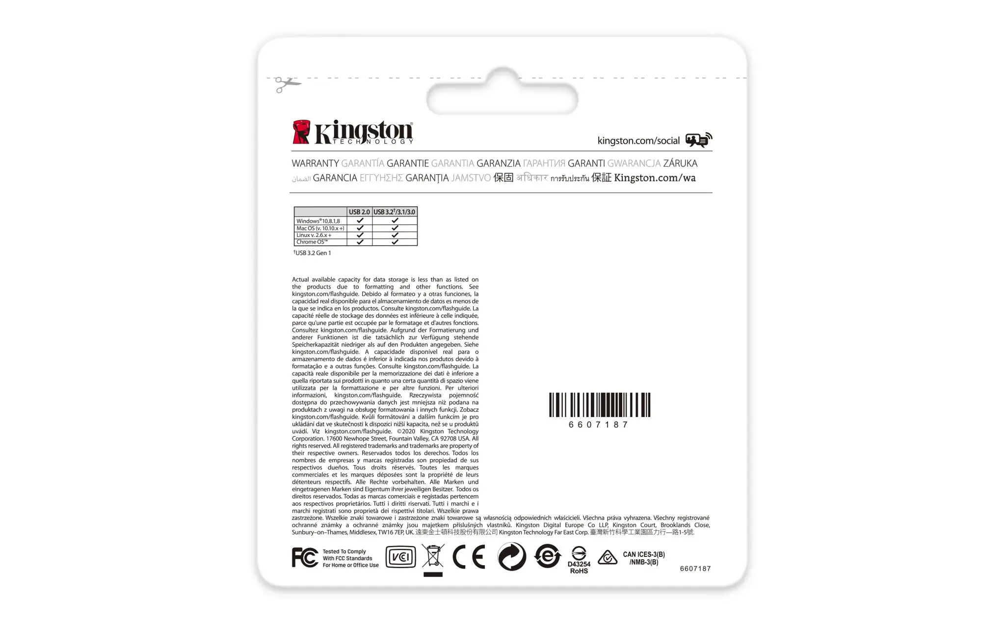 Kingston Technology DataTraveler 512GB Kyson USB Flash Drive, 512 GB, USB Type-A, 3.2 Gen 1 (3.1 Gen 1), 200 MB/s, Capless, Silver