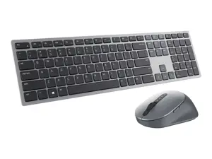 DELL KM7321W, Full-size (100%), Wireless, RF Wireless + Bluetooth, QZERTY, Grey, Titanium, Mouse in…