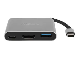 NATEC kelių prievadų Fowler USB-C pd. USB 3.0. HDMI 4K