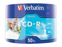 VERBATIM 43794 CD-R Verbatim 50vnt, 700MB, 52x, apvynioti INKJET spausdintuvu
