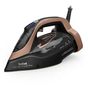Tefal Ultimate Power Pro FV9E50 Dry & Steam iron Durilium AirGlide Autoclean soleplate 3200 W Black, Copper