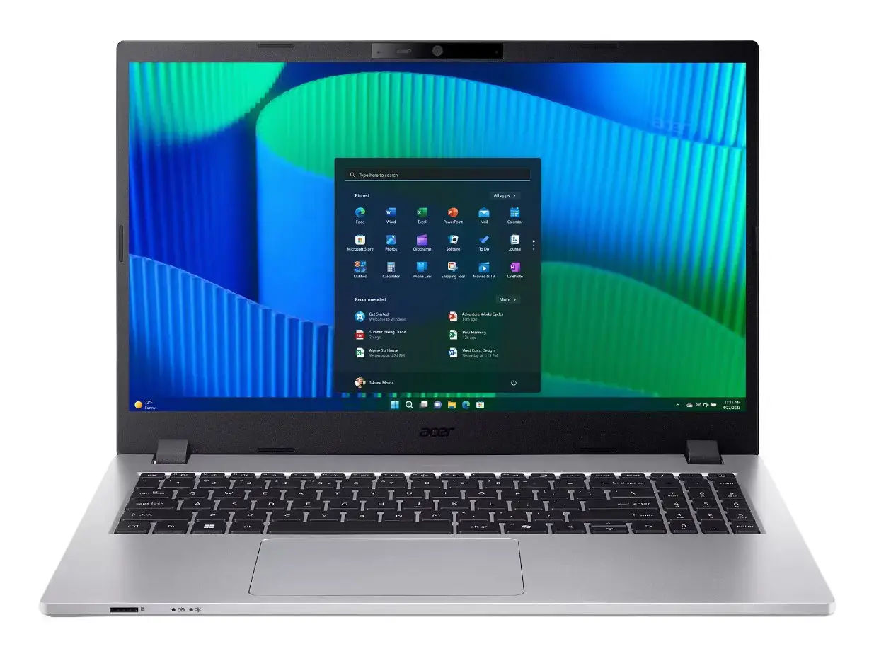 Acer TravelMate P2 TMP215-55-TCO Intel Core 5 120U Laptop 39.6 cm (15.6") Full HD 16 GB DDR5-SDRAM 512 GB SSD Wi-Fi 6E (802.11ax) Windows 11 Pro Silver New Repack/Repacked